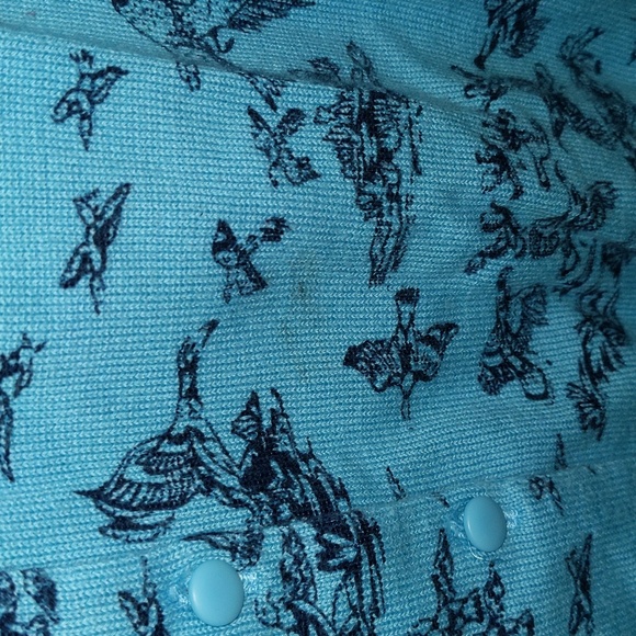 LLBean Women's Size XL Reg 100% Cotton Duck Print Button Front Cardigan Sweater - Picture 3 of 11